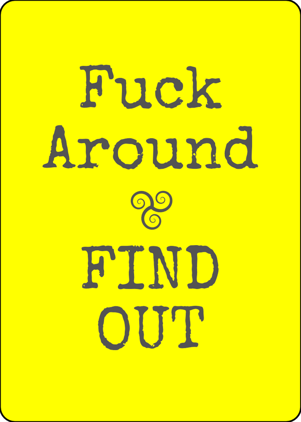 FAFO card back
